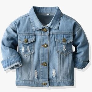 Classic Blue Denim Distressed Jacket 2-3 Years